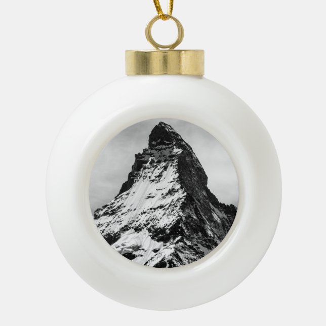 Boule En Céramique Matterhorn, Alpes noirs et blancs (Devant)
