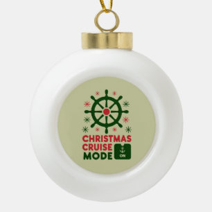 Boule En Céramique Mode Croisière de Noël En Bateau Noël 2024