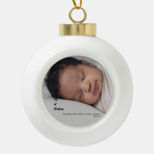Boule En Céramique Mon 1er Noël Photo Baby