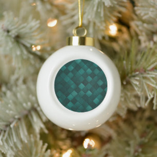 Boule En Céramique Motif de Carreaux d'Émeraude – Luxe Moderne