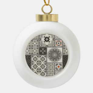 Boule En Céramique Motif de tuile islamique Majolica