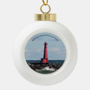 Boule En Céramique Muskegon South Breakwater Light orament