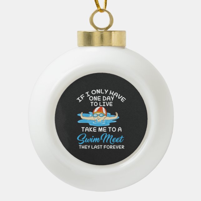 Boule En Céramique nage Swim Sport Cadeau (Devant)