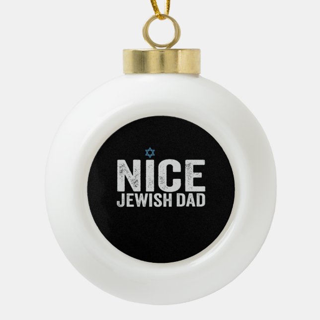 Boule En Céramique Nice Jewish Dad Hanoukka Jewish Family Cadeau (Devant)