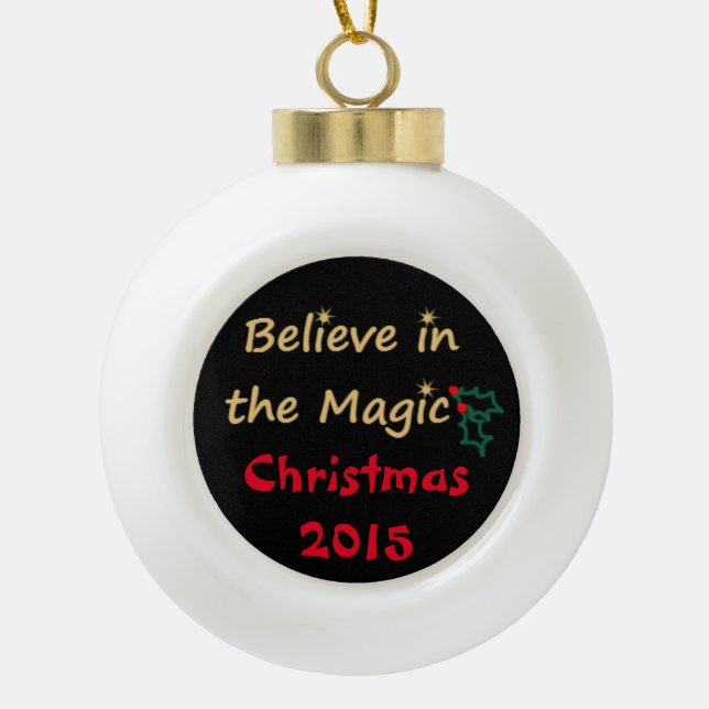 Boule En Céramique Noël Année Céramique Ornament par RoseWrites (Devant)