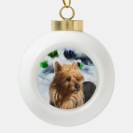 Boule En Céramique Noël australien Terrier