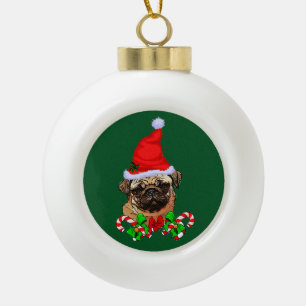 Boule En Céramique Noël aux amateurs de Carlin de Père Noël