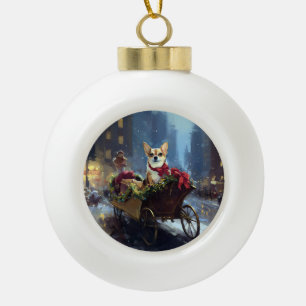 Boule En Céramique Noël Chihuahua