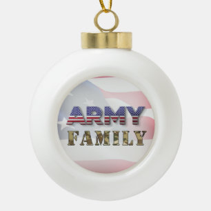 Boule En Céramique Noël de la famille de l'armée