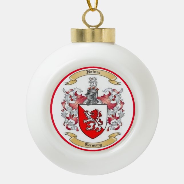 Boule En Céramique Noël de la famille Haines (Devant)