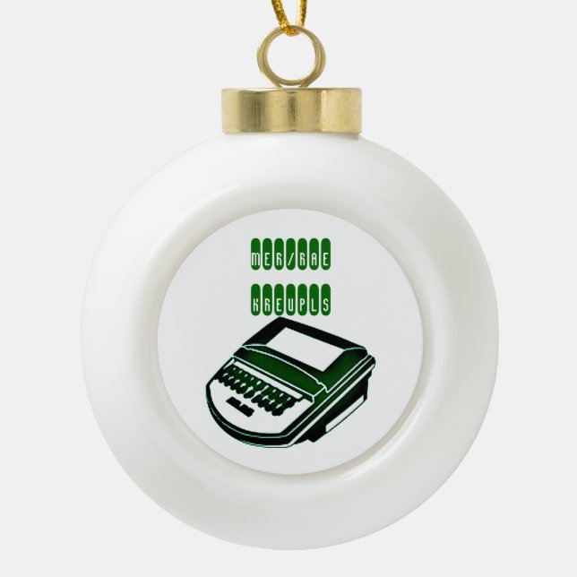 Boule En Céramique Noël de sténographe judiciaire (Devant)