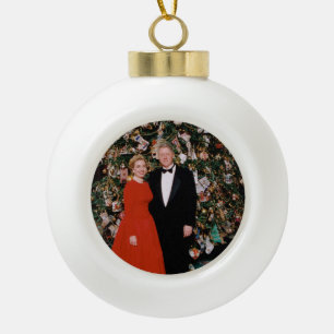 Boule En Céramique Noël du président américain Bill Clinton et Hillar