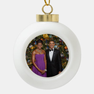 Boule En Céramique Noël du président Barack Obama et de Michelle