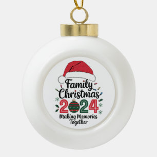Boule En Céramique Noël en famille 2024 Créer des souvenirs ensemble