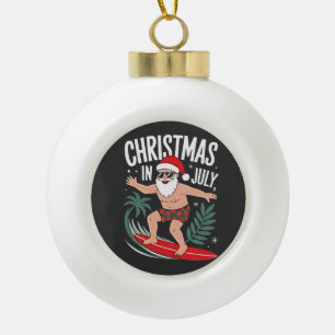 Boule En Céramique Noël en juillet Fantastique Noël Père Noël Beach