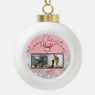 Boule En Céramique Noël en rose