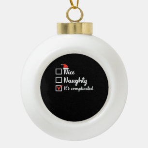 Boule En Céramique Noël Gentil Vilain C'est Compliqué