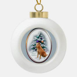 Boule En Céramique Noël irlandais Terrier