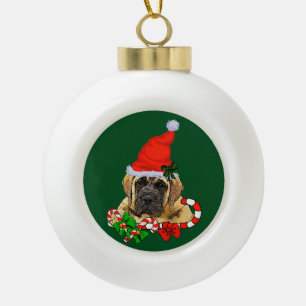 Boule En Céramique Noël mastiff anglais