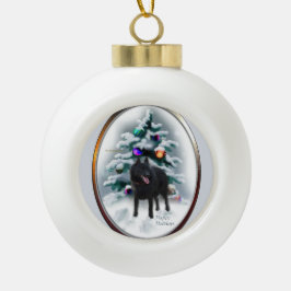 Boule En Céramique Noël Schipperke