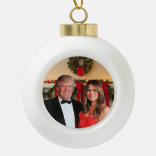 Boule En Céramique Noël Trump : Donald et Melania