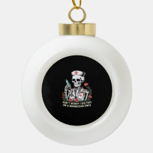Boule En Céramique Nurse Skeleton Plaisanterie Humour Halloween Essen