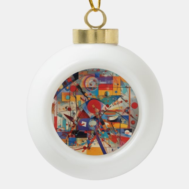 Boule En Céramique Oeuvre Abstraite moderne (Devant)