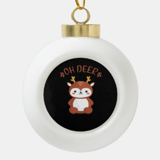 Boule En Céramique Oh Cerf Kawaii Style Artistique Ludique