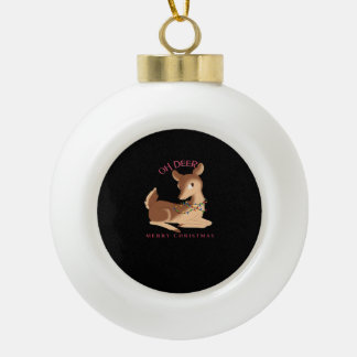 Boule En Céramique Oh Cerf Noël Design Moderne