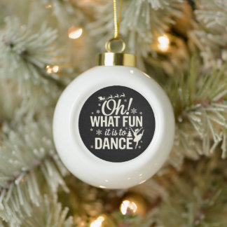 Boule En Céramique Oh Quelle Joie De Danser Le Ballet De Noël Xmas