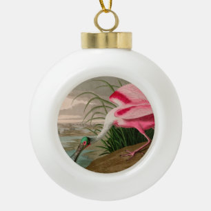 Boule En Céramique Oiseaux d'Amérique de spatule de rose Audubon Imp