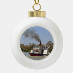 Boule En Céramique Paddle Steamer Cruising River Murray,
