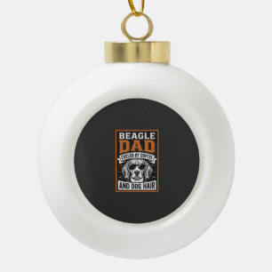 Boule En Céramique Papa Beagle alimenté par le café et les poils de c