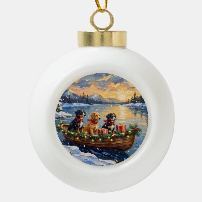 Boule En Céramique Papillon Christmas Boat Holiday (Devant)