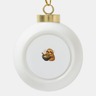 Boule En Céramique Paresseux avec Nouilles Ramen Kawaii Paresseux T-S
