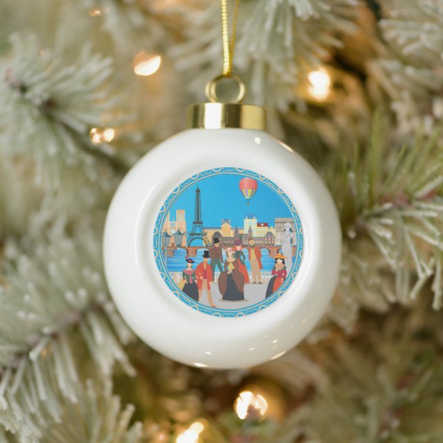 Boule En Céramique Paris victorien (Arbre)
