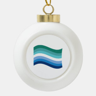 Boule En Céramique Pavillon bleu azur de la fierté masculine gay