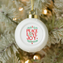 Peace Love Joy Noël Festive Holiday