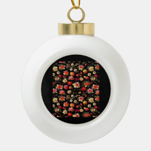 Boule En Céramique Peinture à l'huile Vintage Whimsigoth Chintz