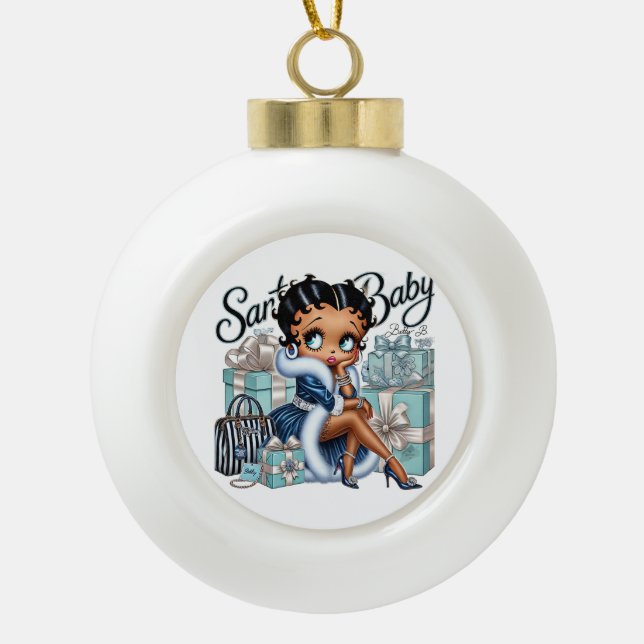 Boule En Céramique Père Noël Baby (Devant)