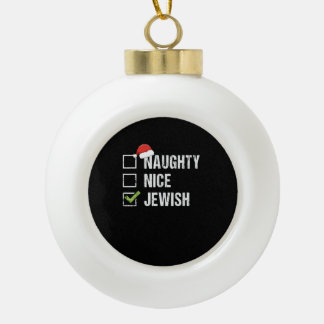 Boule En Céramique Père Noël juif méchant gentil Noël