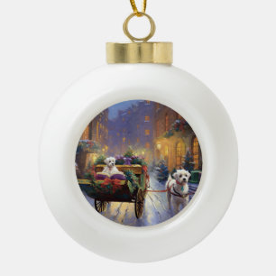 Boule En Céramique Période de fêtes de Noël maltaise