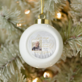 Boule En Céramique Personalized On Angels Wings Photo Ornament