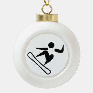 Boule En Céramique Photographie de snowboard