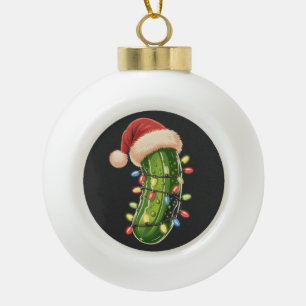 Boule En Céramique Pickle de Noël Pickle dans la lumière de Noël Pick