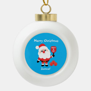 Boule En Céramique Pickleball 🎅 Père Noël Ceramic Ball Christmas Orn