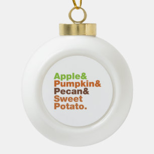 Boule En Céramique Pies de vacances ~ Fête Noël Thanksgiving Noël