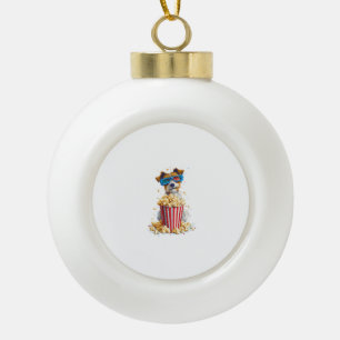 Boule En Céramique Popcorn Pup - Movie Night Dog