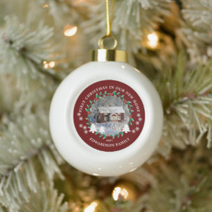 Boule En Céramique Premier Noël dans notre nouvelle maison photo