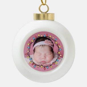Boule En Céramique Premier Noël du bébé mignon